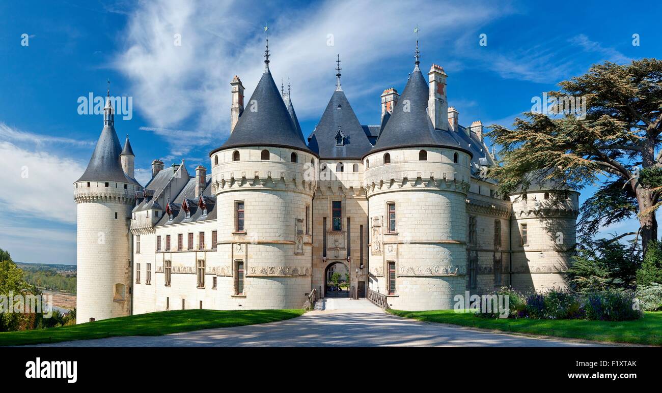 France, Loir et Cher, Loire valley listed as World Heritage by UNESCO, Chaumont sur Loire, the castle Stock Photo