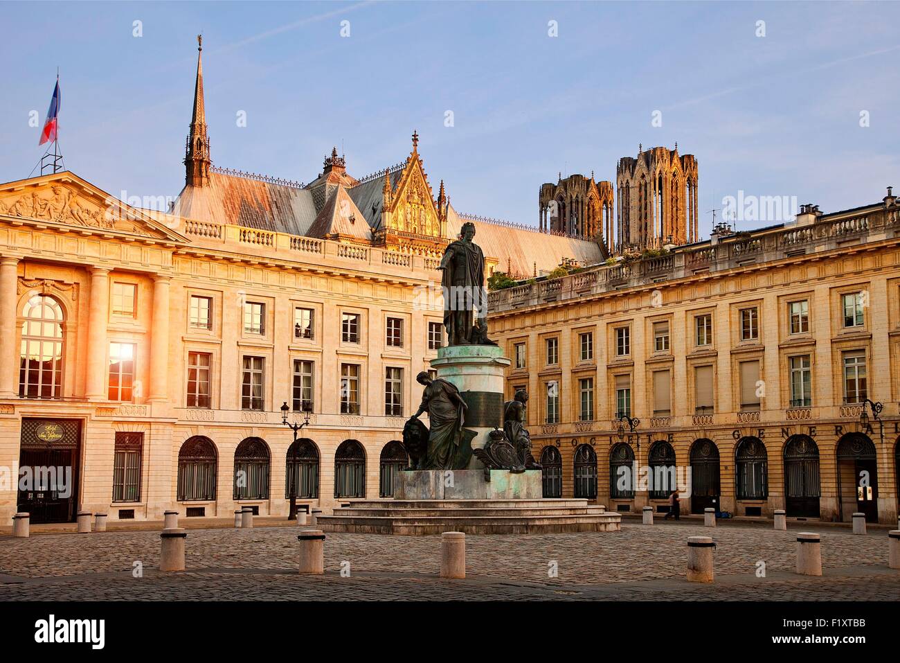 France, Marne, Reims, Place Royale (Royale Square) Stock Photo