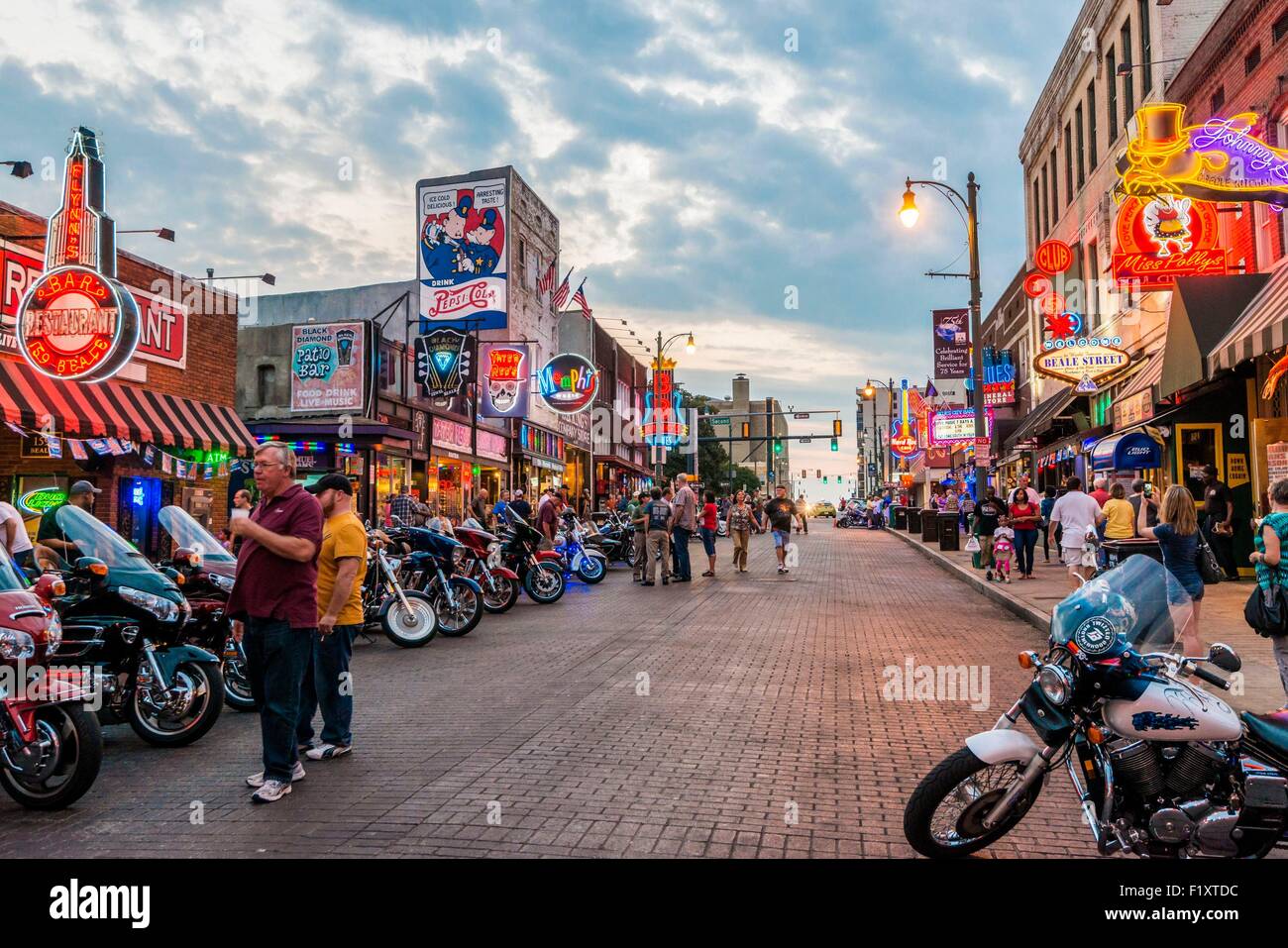 United States, Tennessee, Memphis, Beale Street Stock Photo