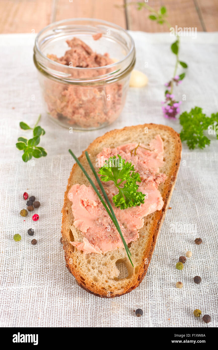 Meat bread spread Stock Photo Alamy