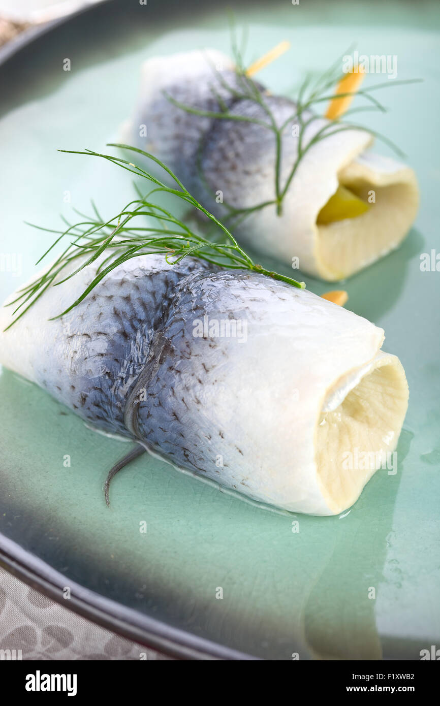 Pickled herring fillet Stock Photo Alamy