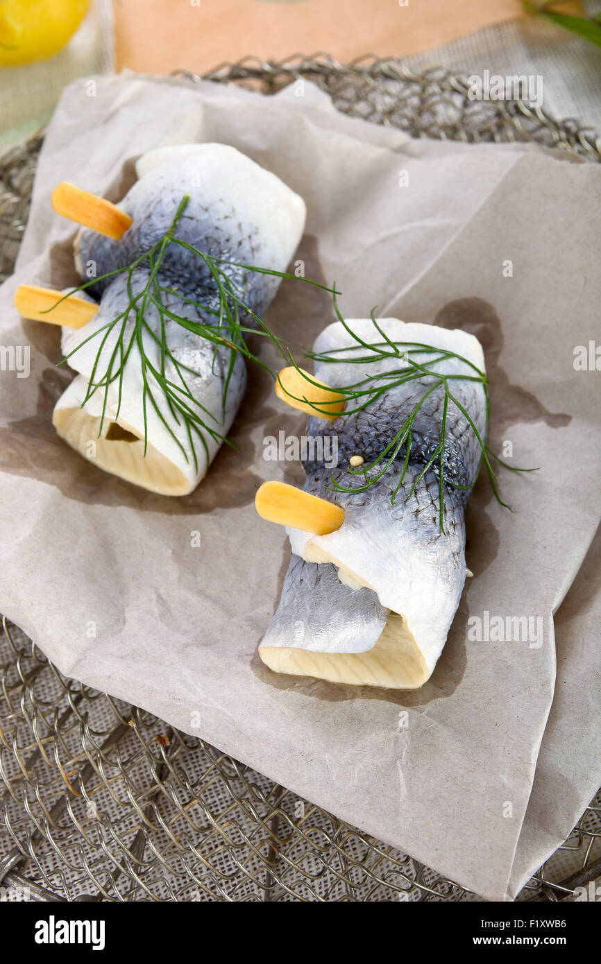 Pickled herring fillet Stock Photo Alamy