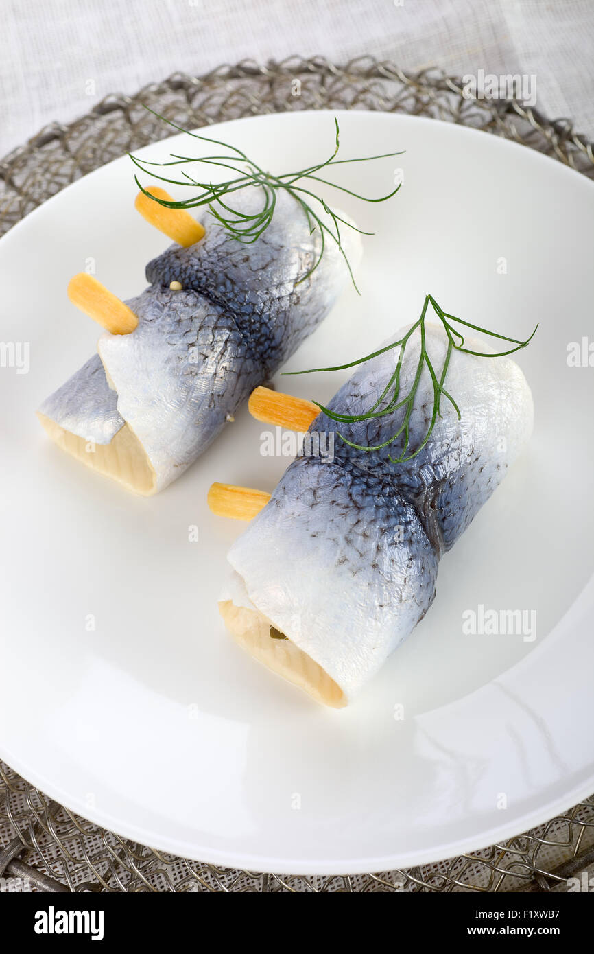 Pickled herring fillet Stock Photo Alamy