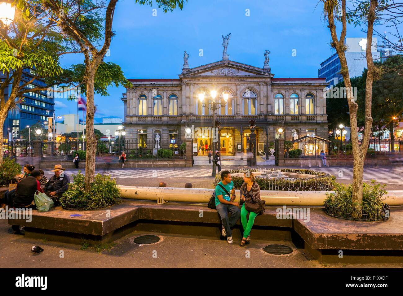 Costa Rica, San Jose, downtown, the National Theatre Stock Photo Alamy