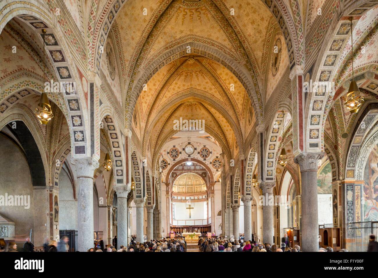 Italy, Lombardy, Milan, Church of Saint Maria Grazie (15th century), Renaissance style, listed as World Heritage by UNESCO Stock Photo