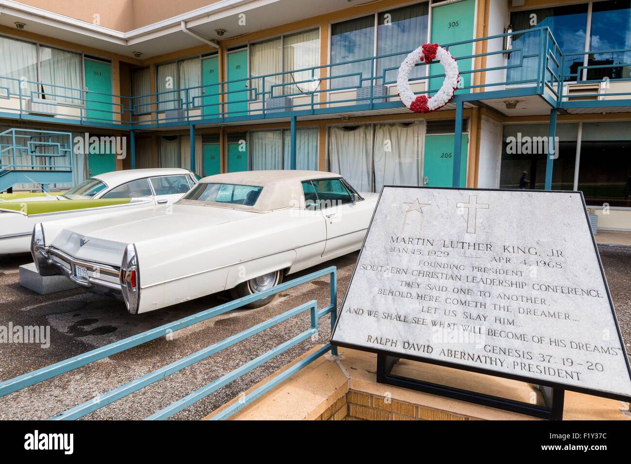 United States, Tennessee, Memphis, Lorraine Motel where Martin Luther King was murdered on 04 April 1968 Stock Photo