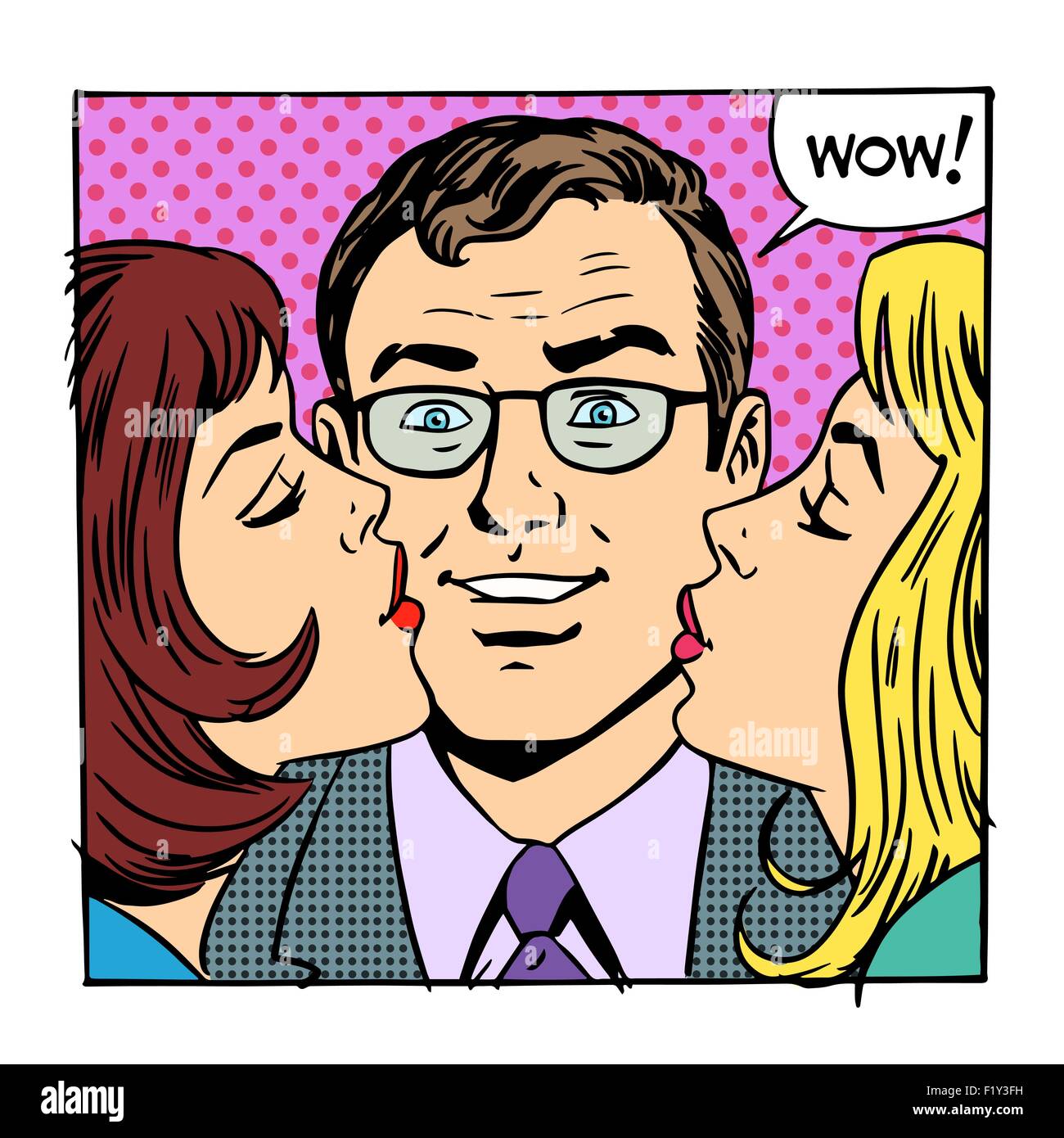 Love male female success joy kiss Stock Vector Image & Art - Alamy