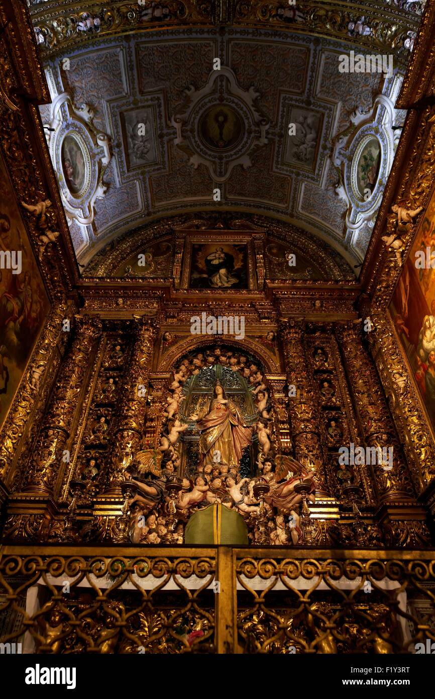 Portugal, Lisbon, Bairro Alto, Igreja de Sao Roque, Saint-Roch church, founded by the Jesuits in the 16th century Stock Photo