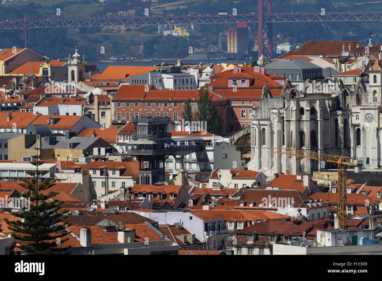 Portugal, Lisbon, Mouraria, general view from the viewpoint of Graτa
