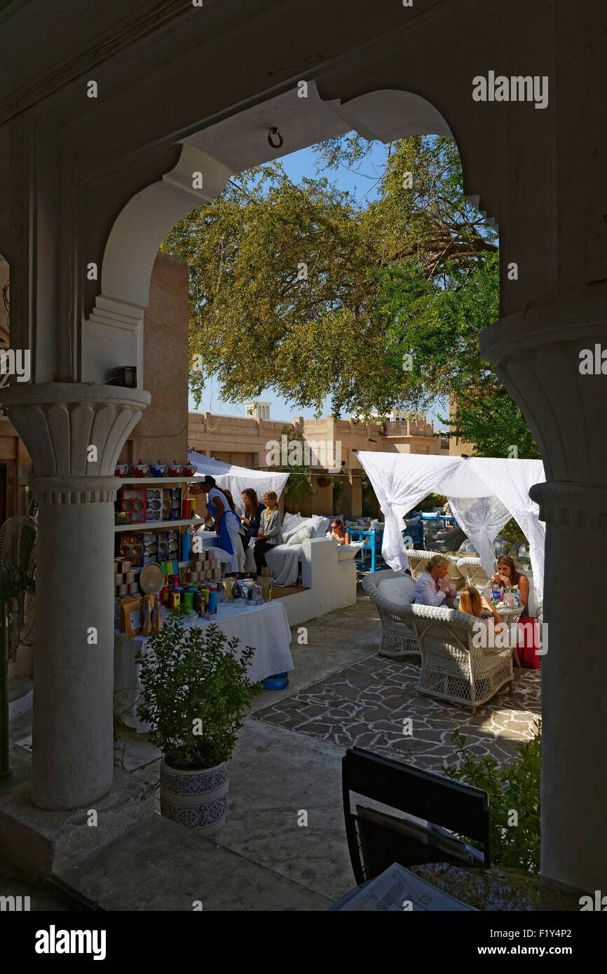 United Arab Emirates, Dubai, Bur Dubai, Al Bastakiya, Arabian Tea House Cafe Stock Photo Alamy