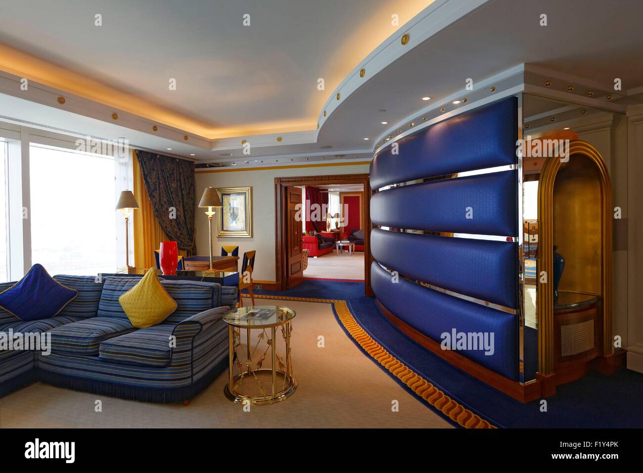 United Arab Emirates, Dubai, Burj Al Arab hotel, suite Stock Photo