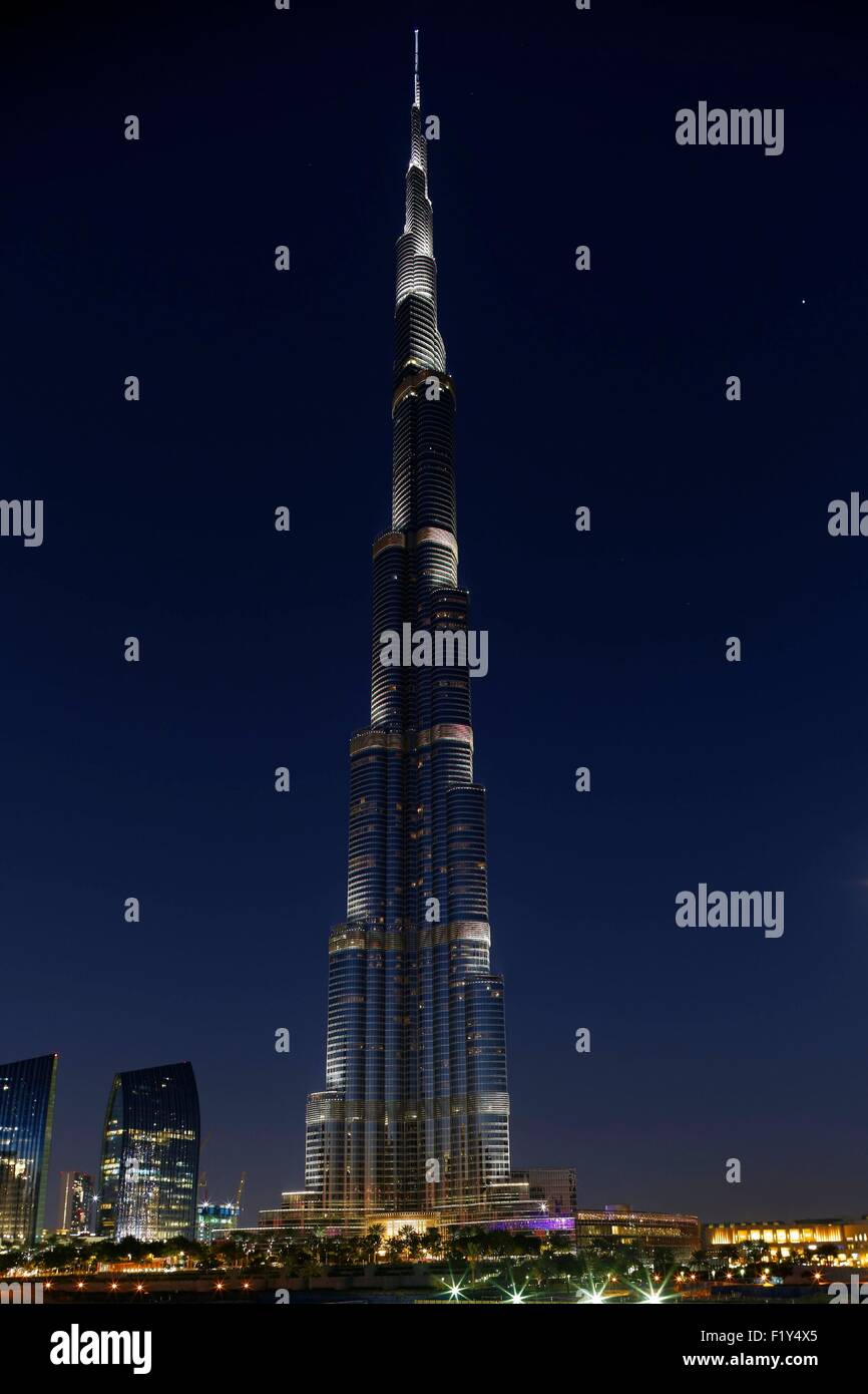 United Arab Emirates, Dubai, Downtown Dubai, Burj Khalifa, the tallest  building in the world (828 meters Stock Photo - Alamy
