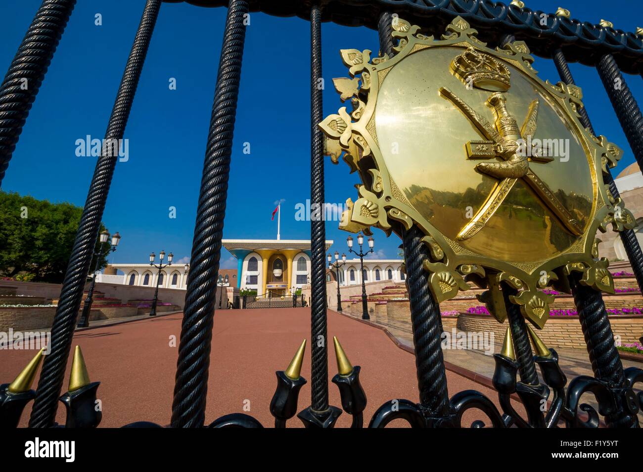 Oman, Muscat, Sultan Qabous bin Sa∩d Al Sa∩d 's Palace Stock Photo