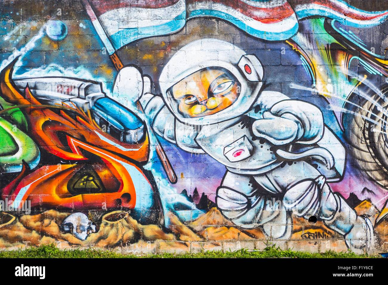 Costa Rica, San Jose, downtown, downtown, graffiti Stock Photo