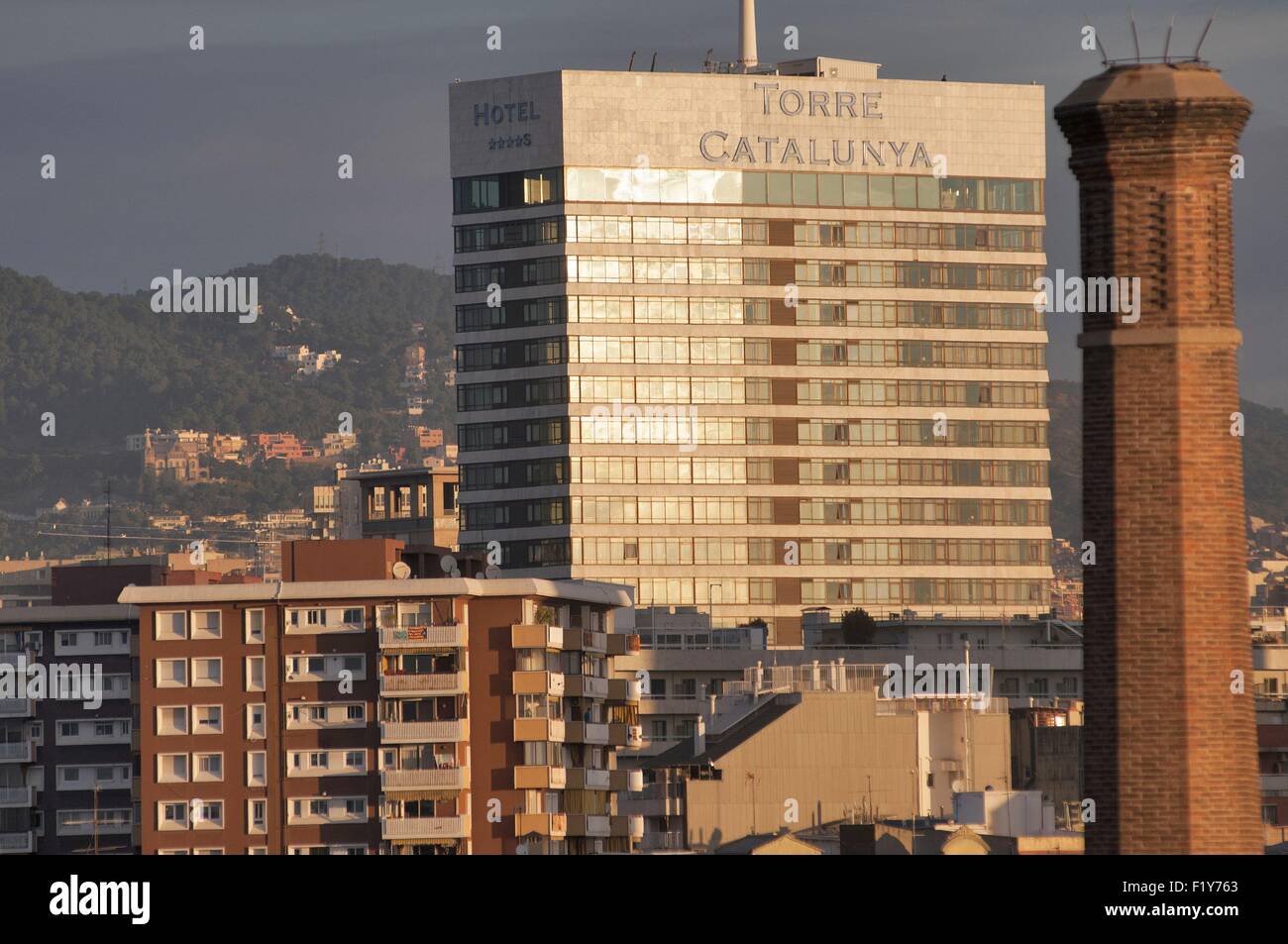 Spain, Catalonia, Barcelona, Sants-Montjuic district, Gran Hotel Torre Catalunya Stock Photo