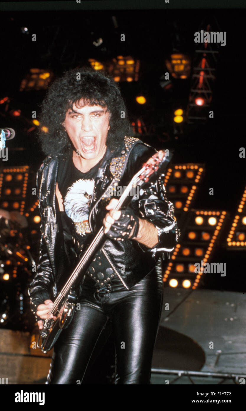 KISS US rock group with Gene Simmons about 1980. Photo Jeffrey Mayer Stock  Photo - Alamy