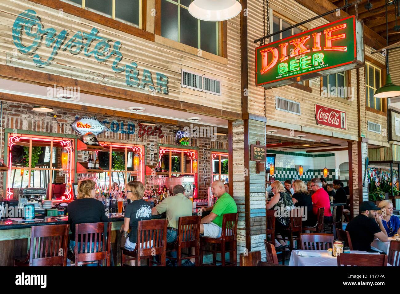 United States, Louisiana, New Orleans, French district, Landry's seafood restaurant Stock Photo
