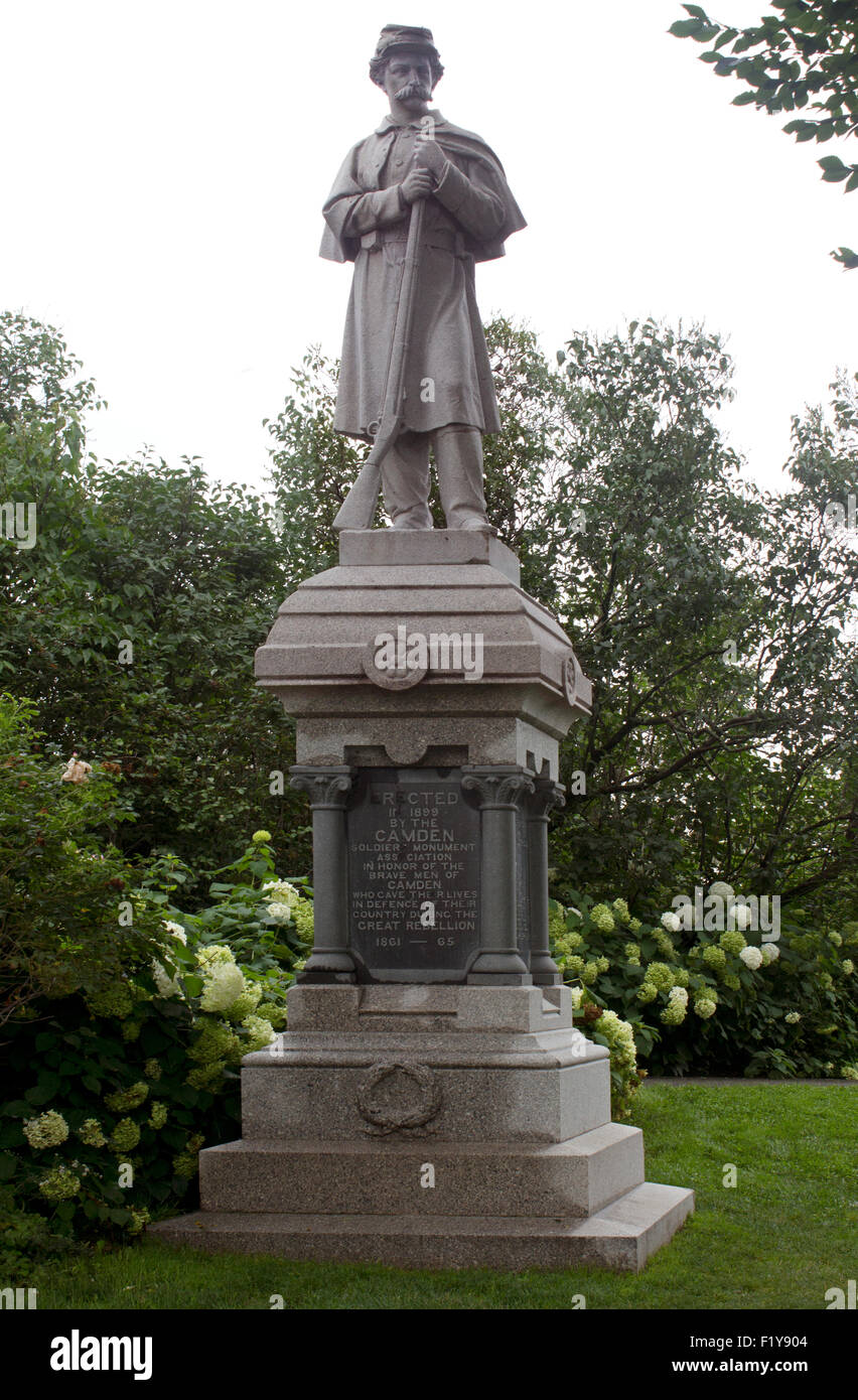 American Civil War Monument, Camden, Maine USA. Stock Photo