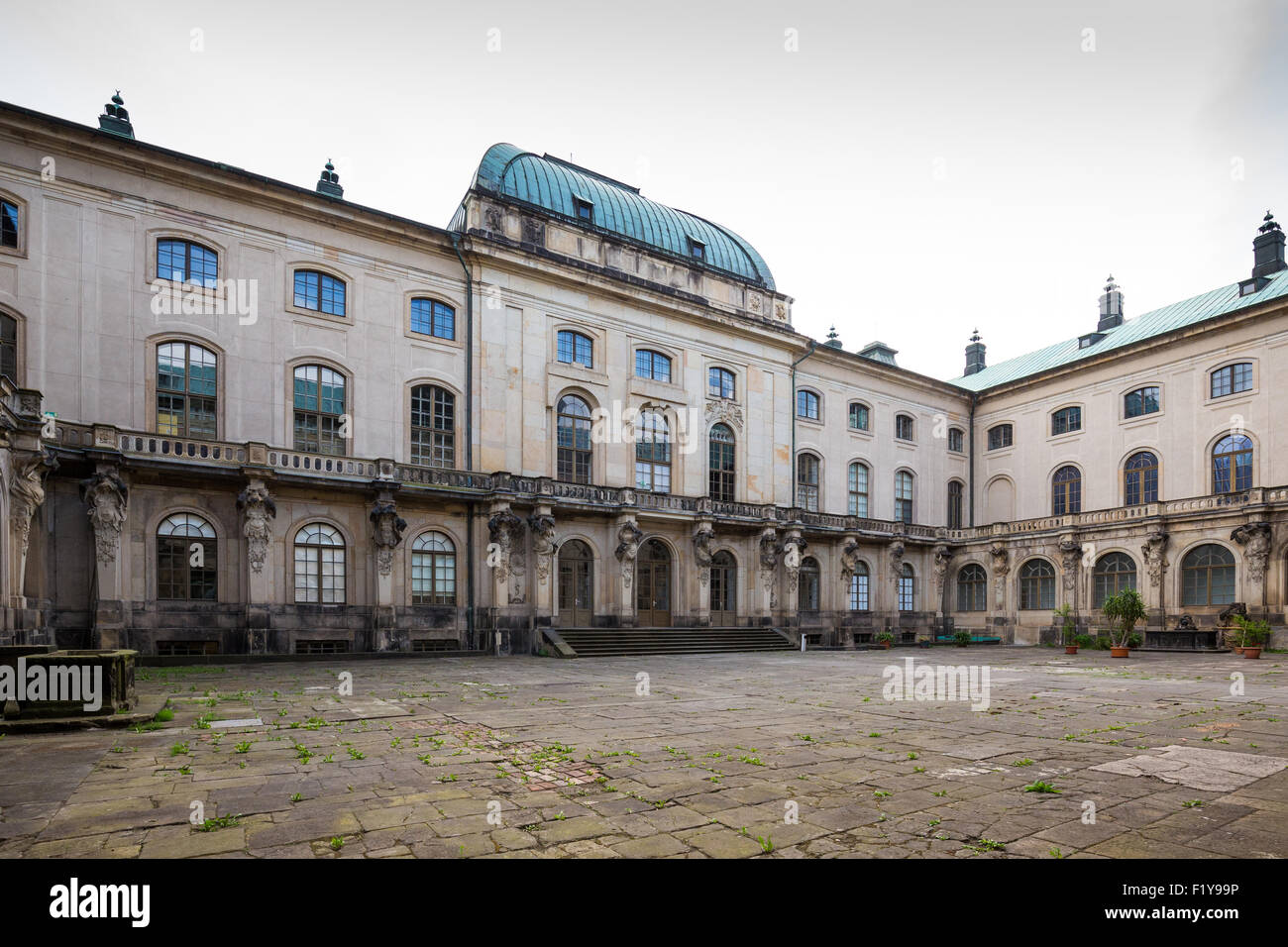 Japanese Palace baroque building on the Neustadtbank of river Elba in Dresden, Germany, Europe Stock Photo