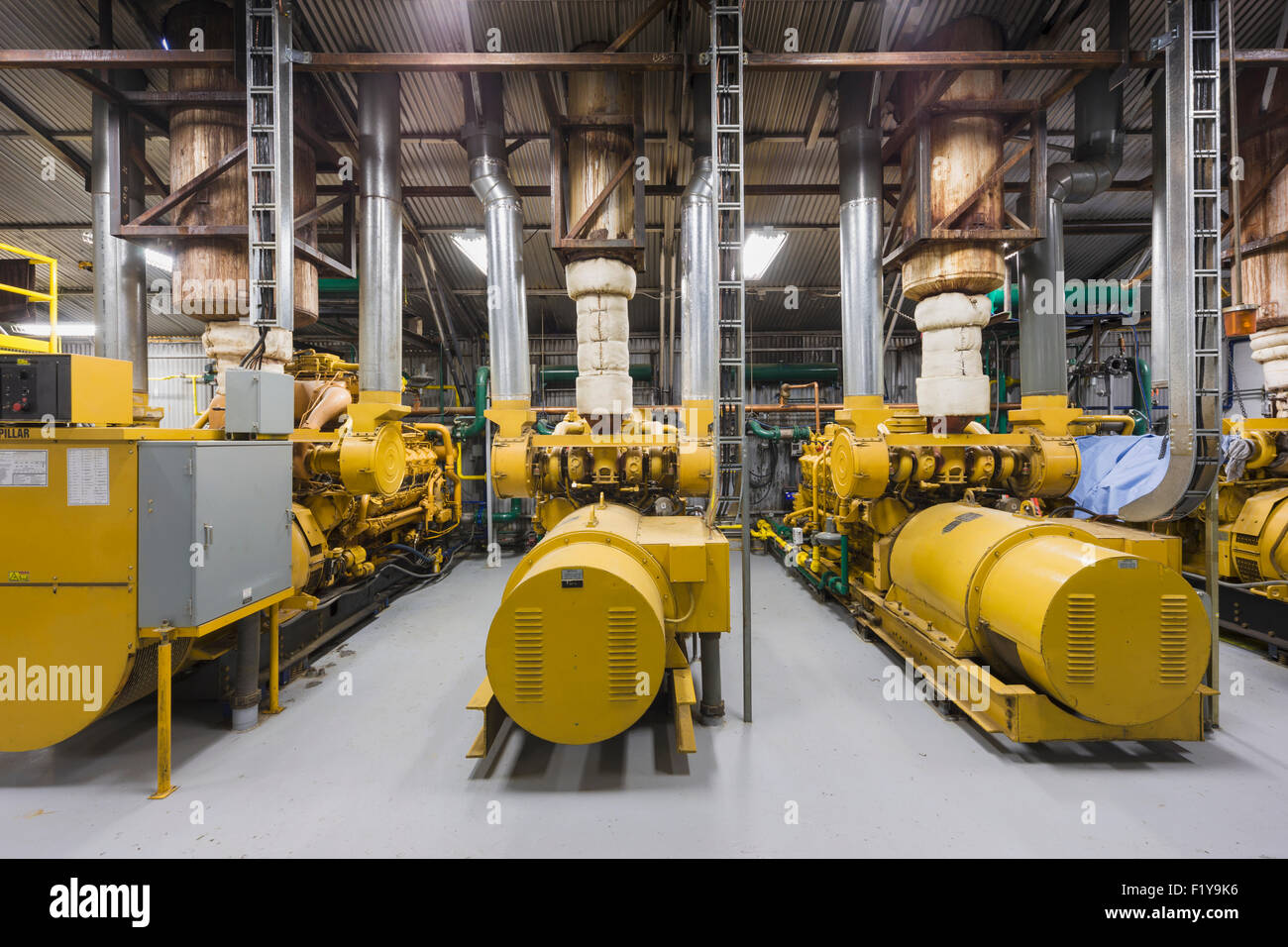 Generator,Alaska,Power Plant,Prudhoe Bay Stock Photo