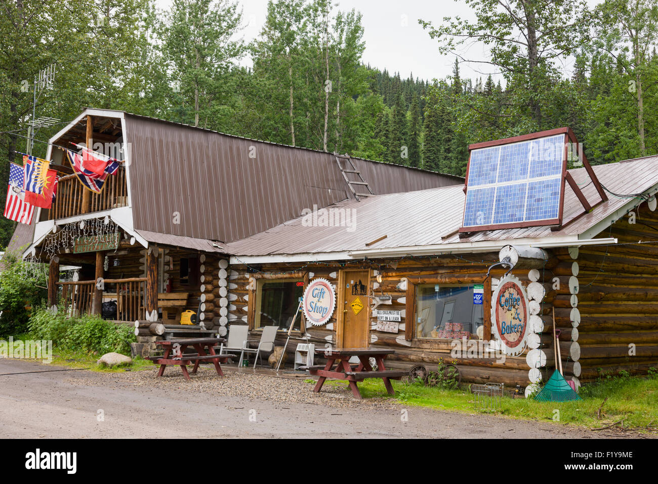 Canada Solar Panel Tetsa River Lodge Stock Photo 87266830 Alamy