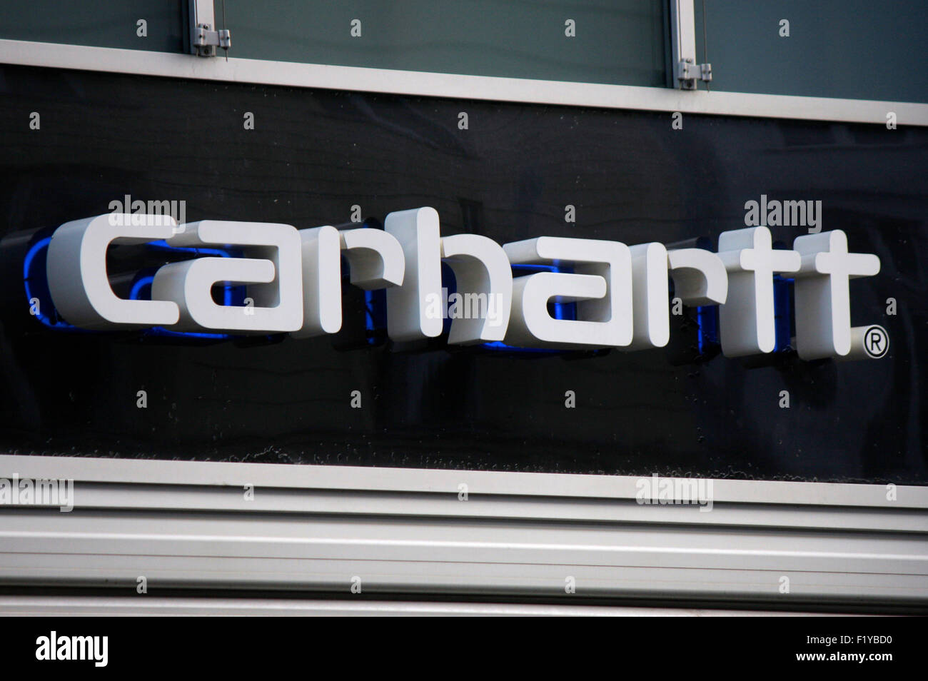 Markenname: 'carhartt', Dezember 2013, Berlin. Stock Photo