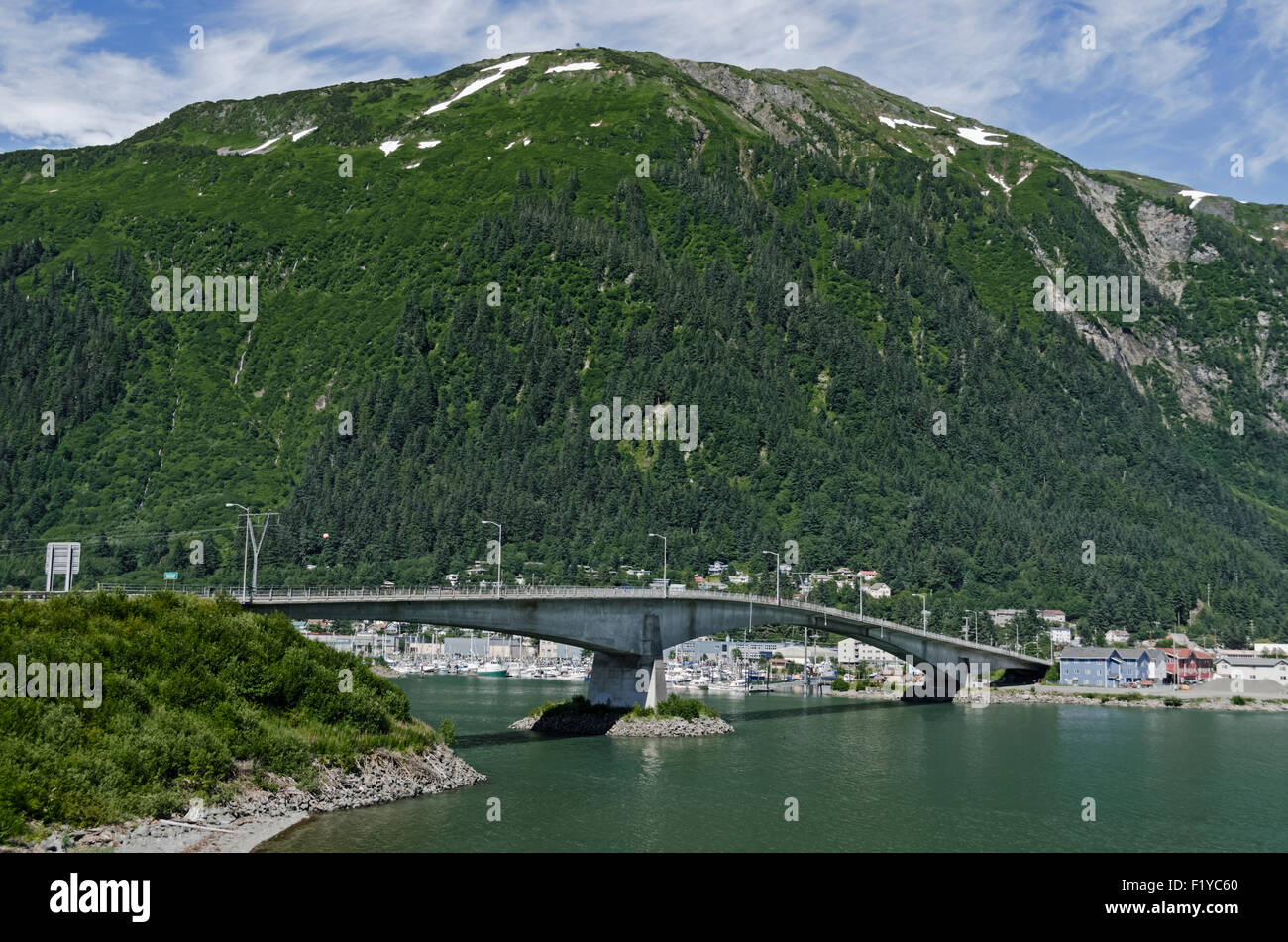 Alaska Juneau Douglas Juneau Douglas Bridge Stock Photo Alamy