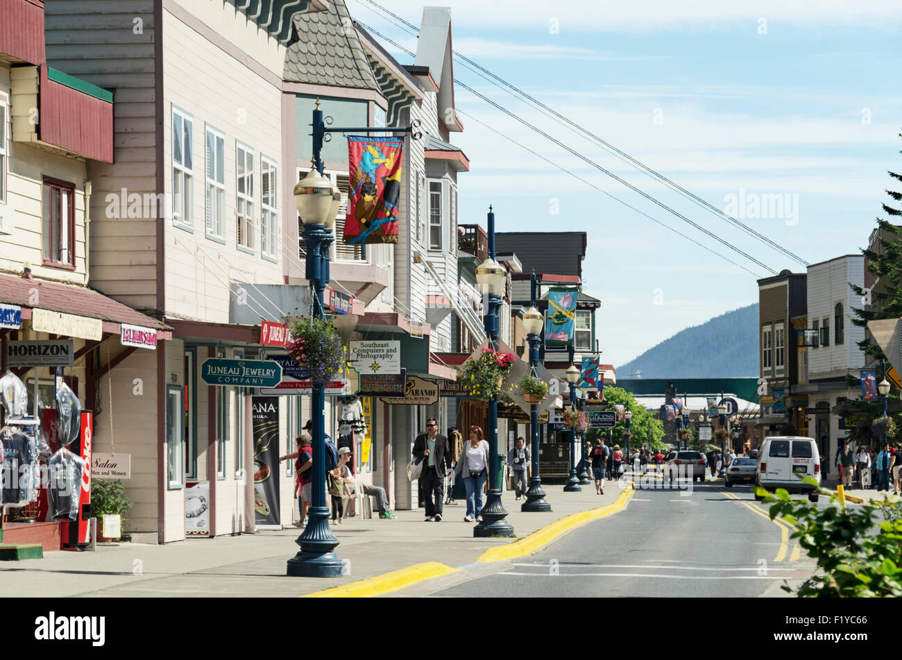 Alaska,Juneau,Store,City,Urban,franklin st Stock Photo Alamy