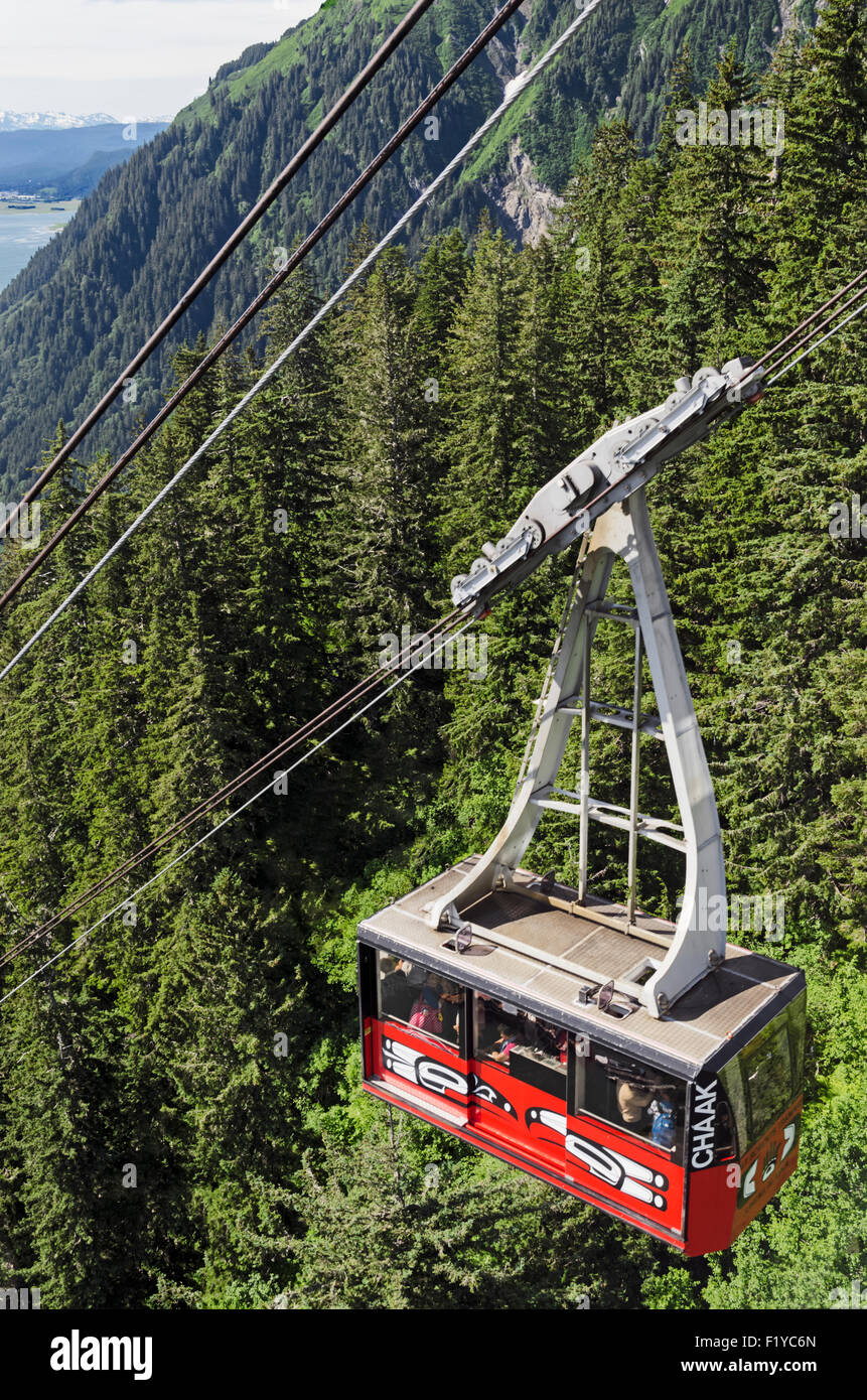 Aerial,Alaska,Juneau,Cable Car,Douglas Island Stock Photo Alamy