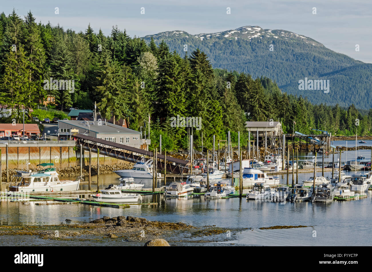 Harbor,Alaska,Juneau,Douglas Island,Auke Bay Stock Photo Alamy