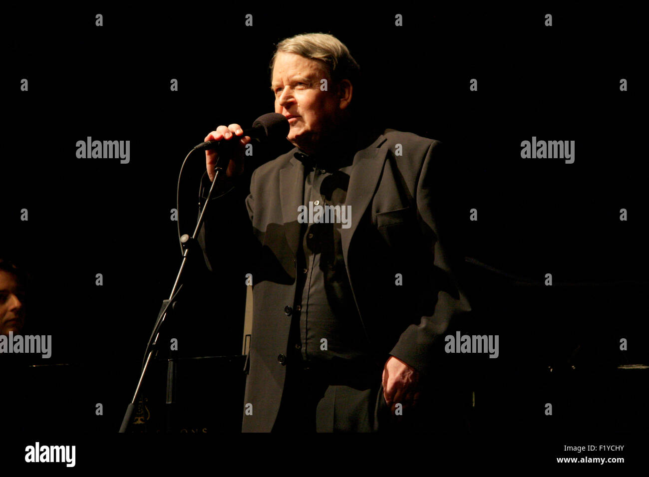 Bernd Noglik - vor dem Auftritt von 'Wunderkammer XXL', Jazzfest 2013, Haus der Berliner Festspiele,2. November 2013, Berlin. Stock Photo