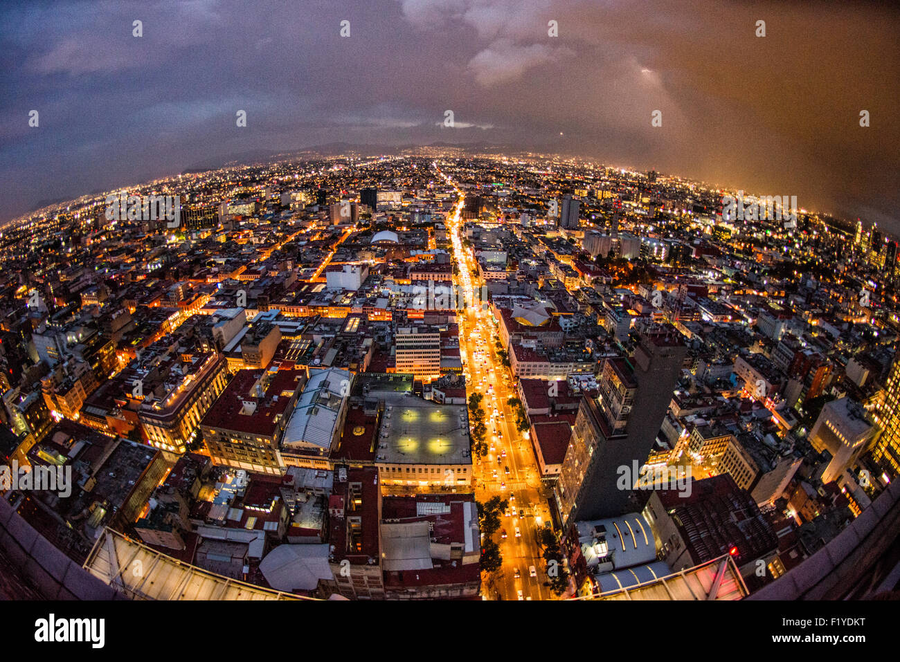 Aerial view mexico city night hi-res stock photography and images - Alamy
