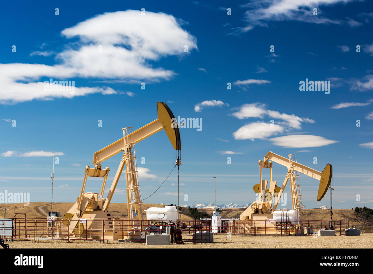 Canada,Oil Well,Pump Jack Stock Photo Alamy