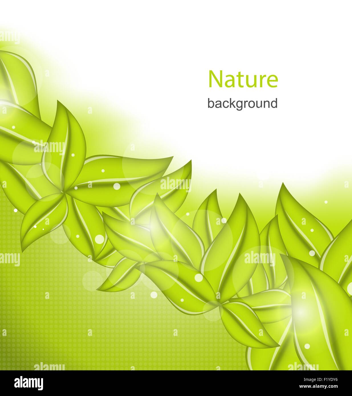 Eco friendly background with green leaves Stock Vector Images - Alamy