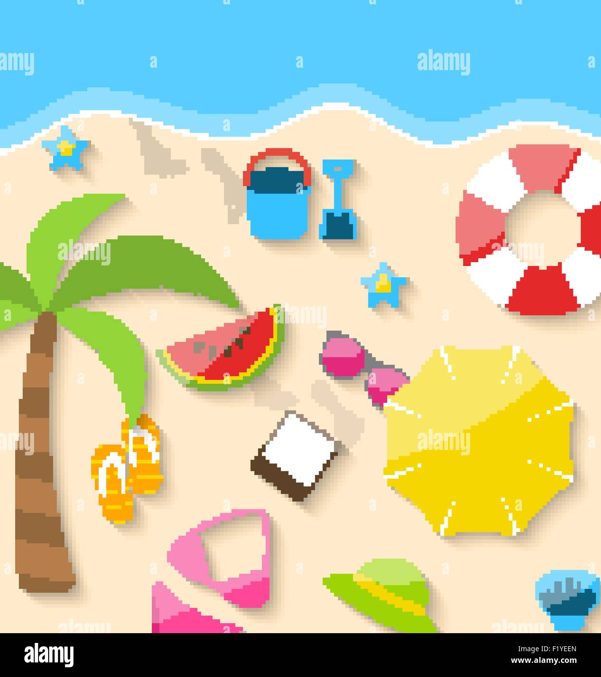 Summer Time Background Stock Vector Image & Art - Alamy
