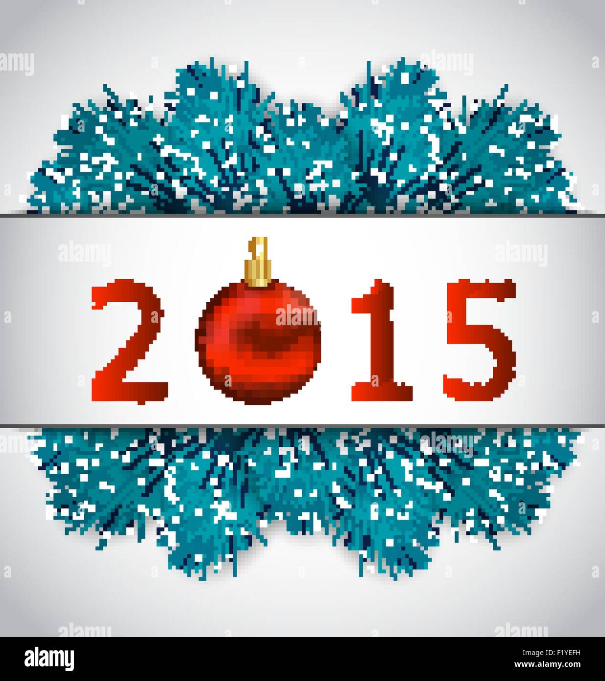 Image fir tree merry Stock Vector Images - Alamy