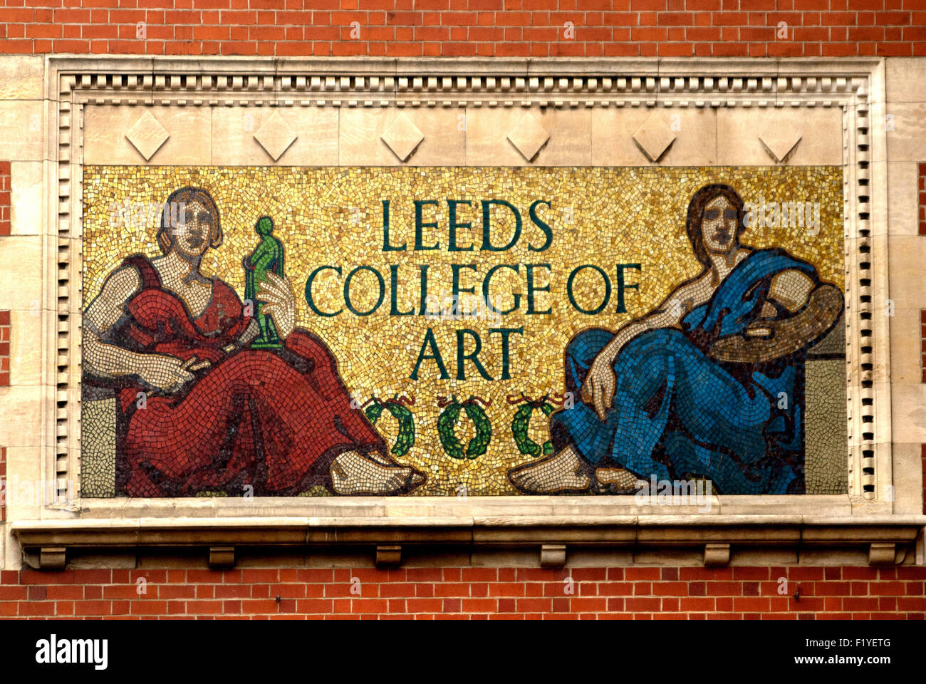 Leeds College of Art mosaic Stock Photo Alamy