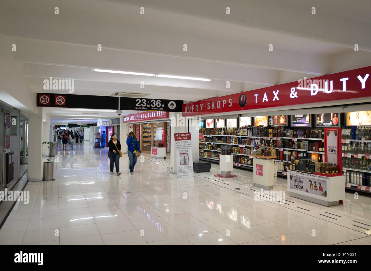 In the international terminal of Mexico City International Airport (Aeropuerto Internacional de la Ciudad de México). Stock Photo