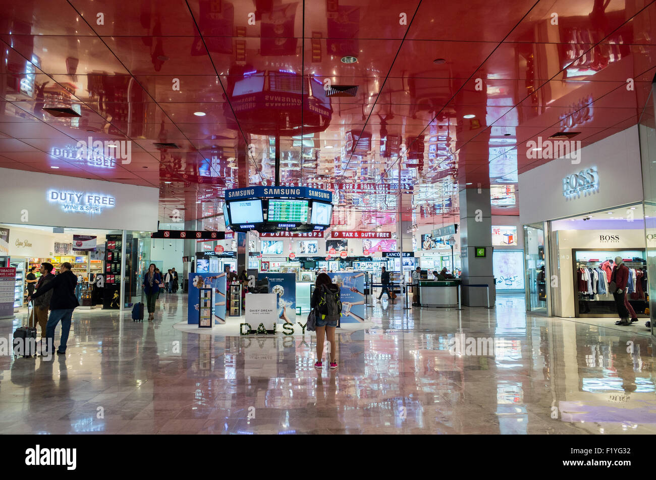 In the international terminal of Mexico City International Airport (Aeropuerto Internacional de la Ciudad de México). Stock Photo