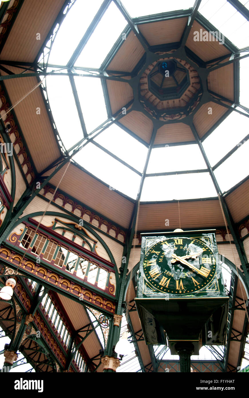 Marks and Spencers clock, Leeds city market Stock Photo Alamy