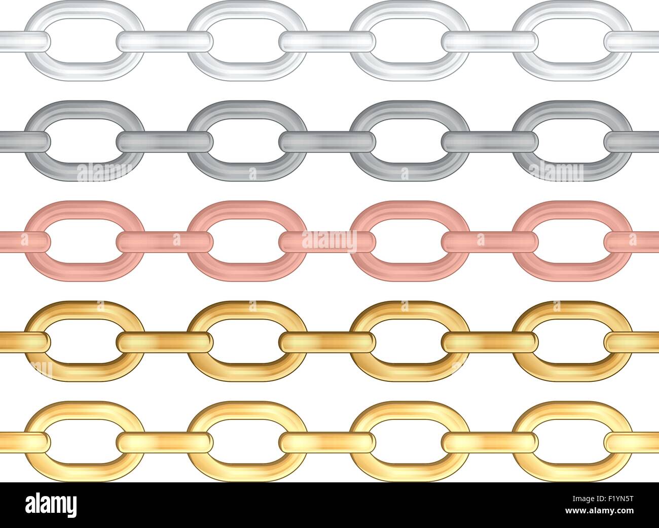 Chains isolated on white background. Vector illustration Stock Vector