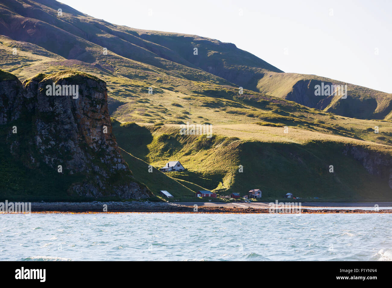 Remote,Scenic,Mountain,Unimak Island Stock Photo