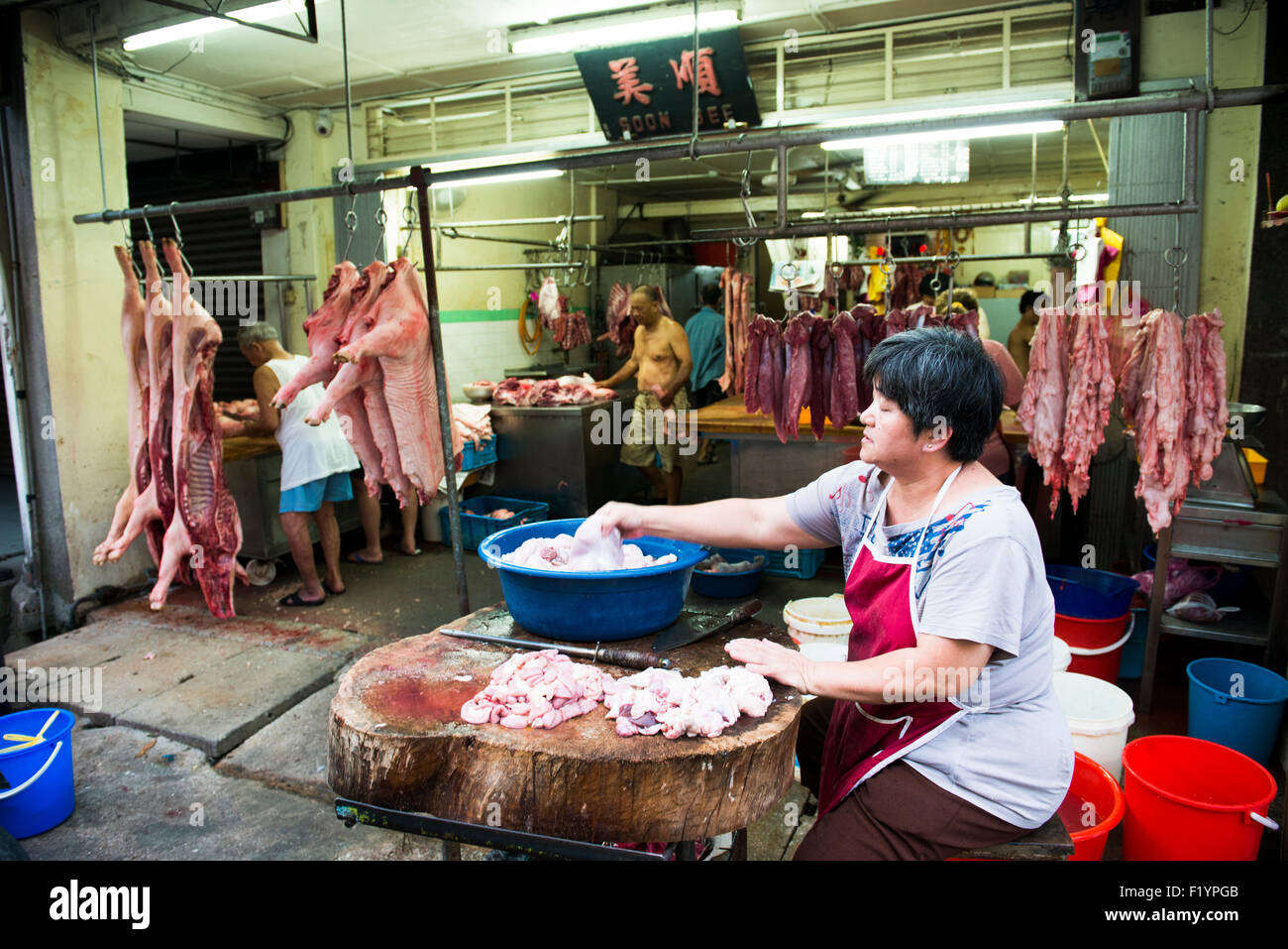 Asian Butcher Shop Stock Photos & Asian Butcher Shop Stock Images Alamy