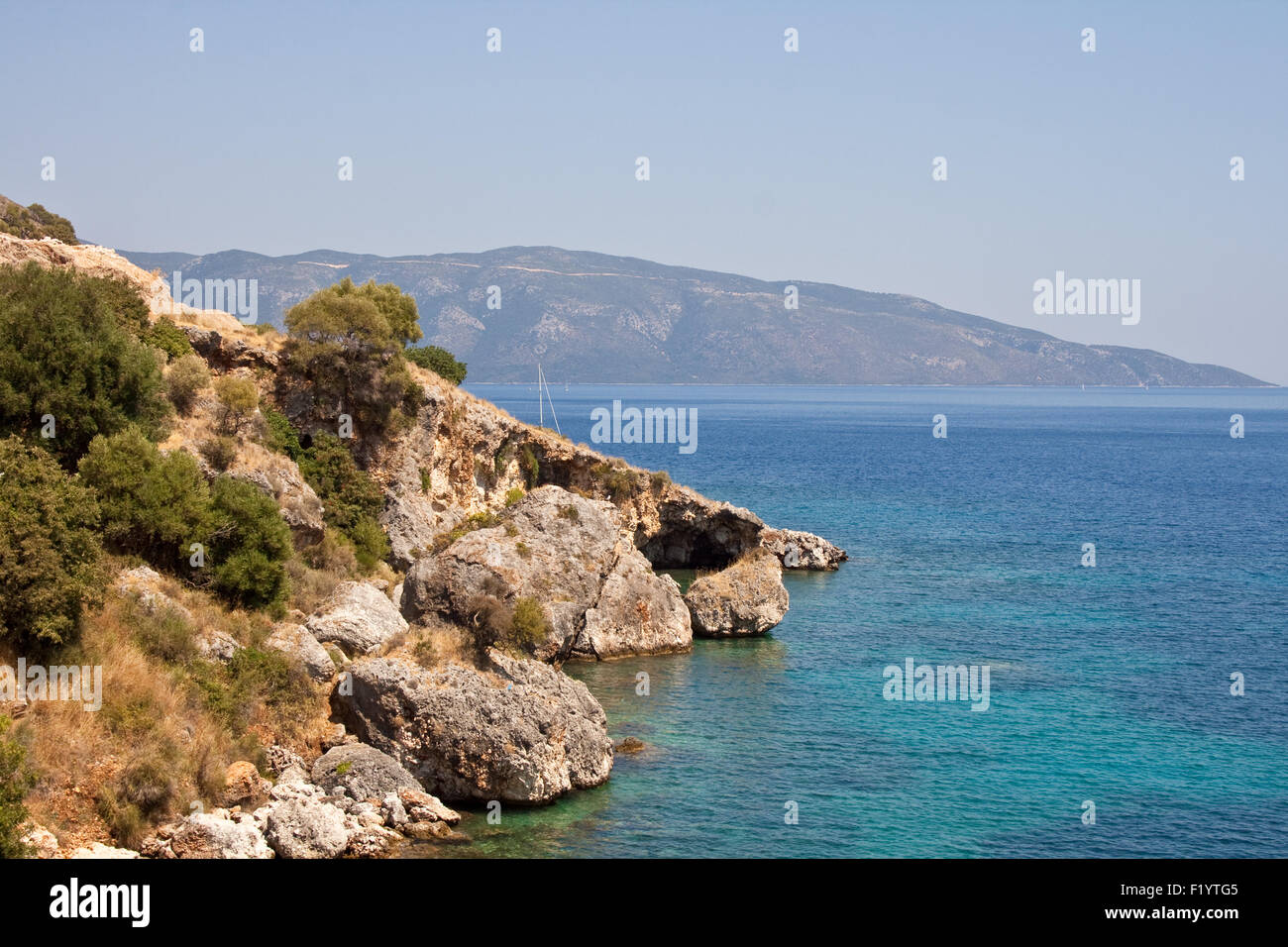 View of Agia Efimia beach on the Kefalonia's island Stock Photo Alamy