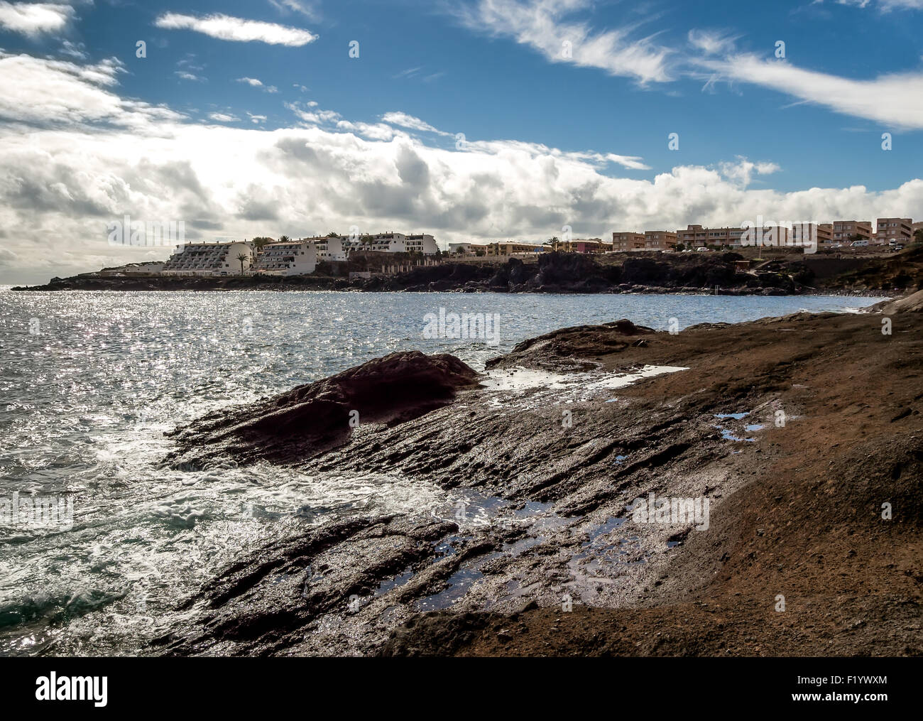 View of Costa del Silencio Stock Photo