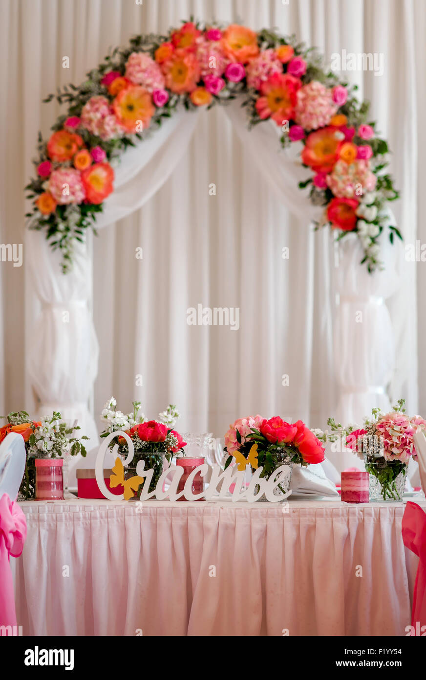 Beautiful Wedding Decorations Stock Photo 87280512 Alamy