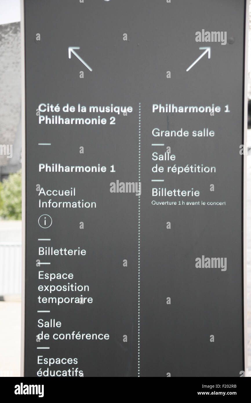 The Philharmonie de Paris concert hall designed by Jean Nouvel, Parc de la Villette, 19th arrondissement, Paris, France, Europe Stock Photo