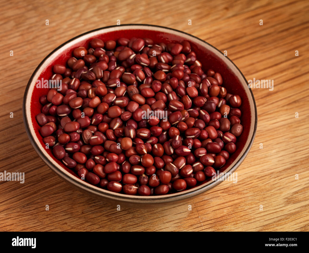 Adzuki Beans in bowl Stock Photo