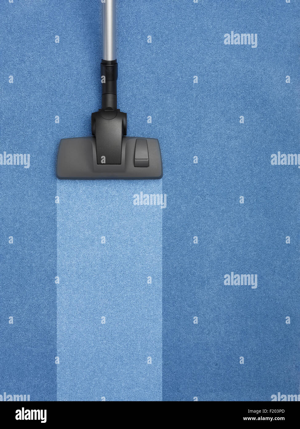 Vacuum cleaner head with a clean stripe Stock Photo