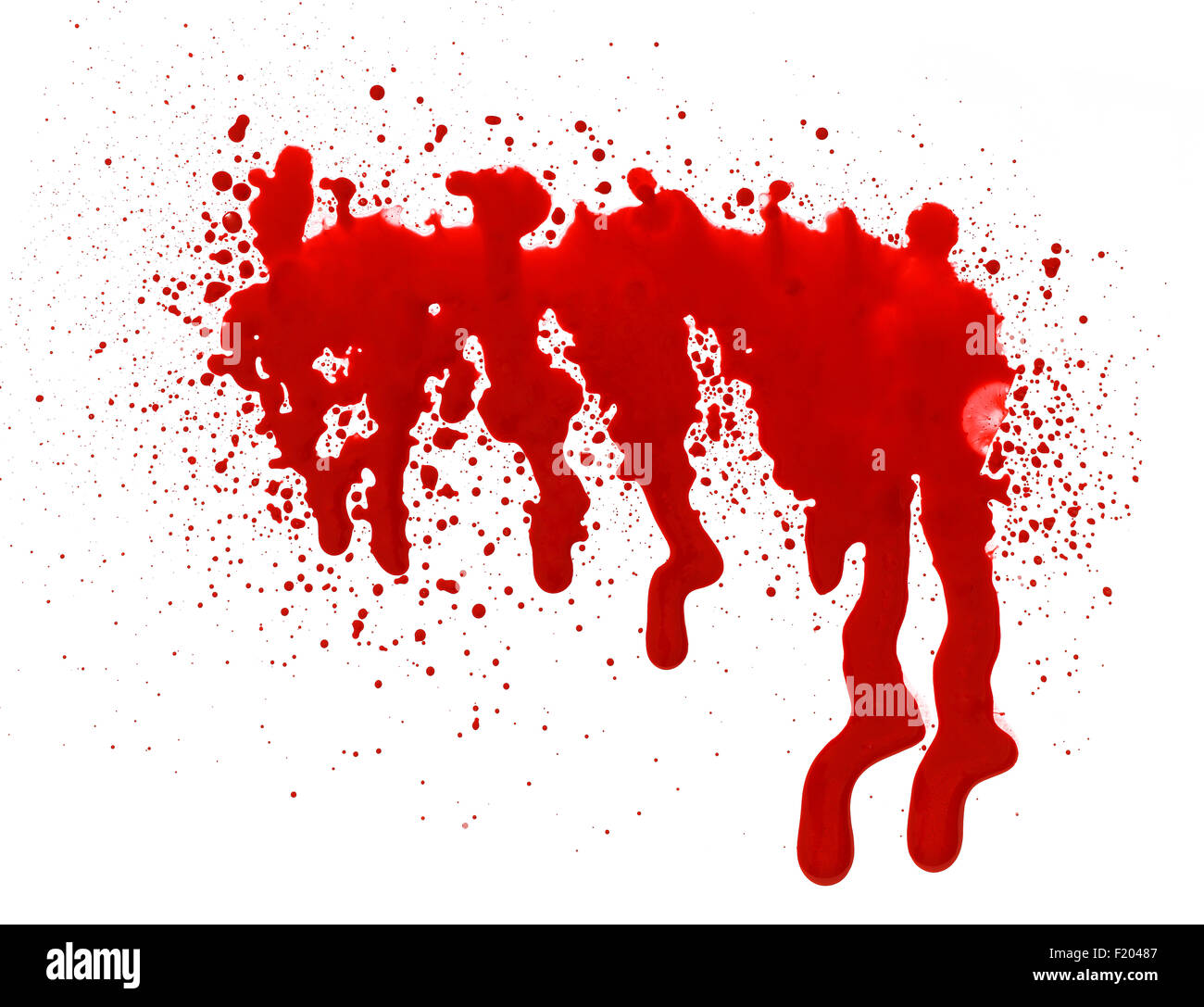 Blood drips and splatter. Stock Photo